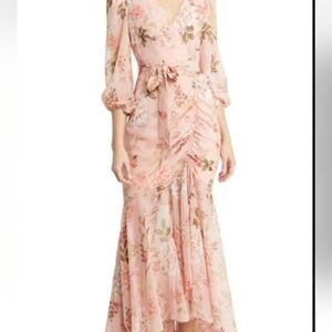 Eliza J Rushed Maxi Dress Boho Country Baby Doll
